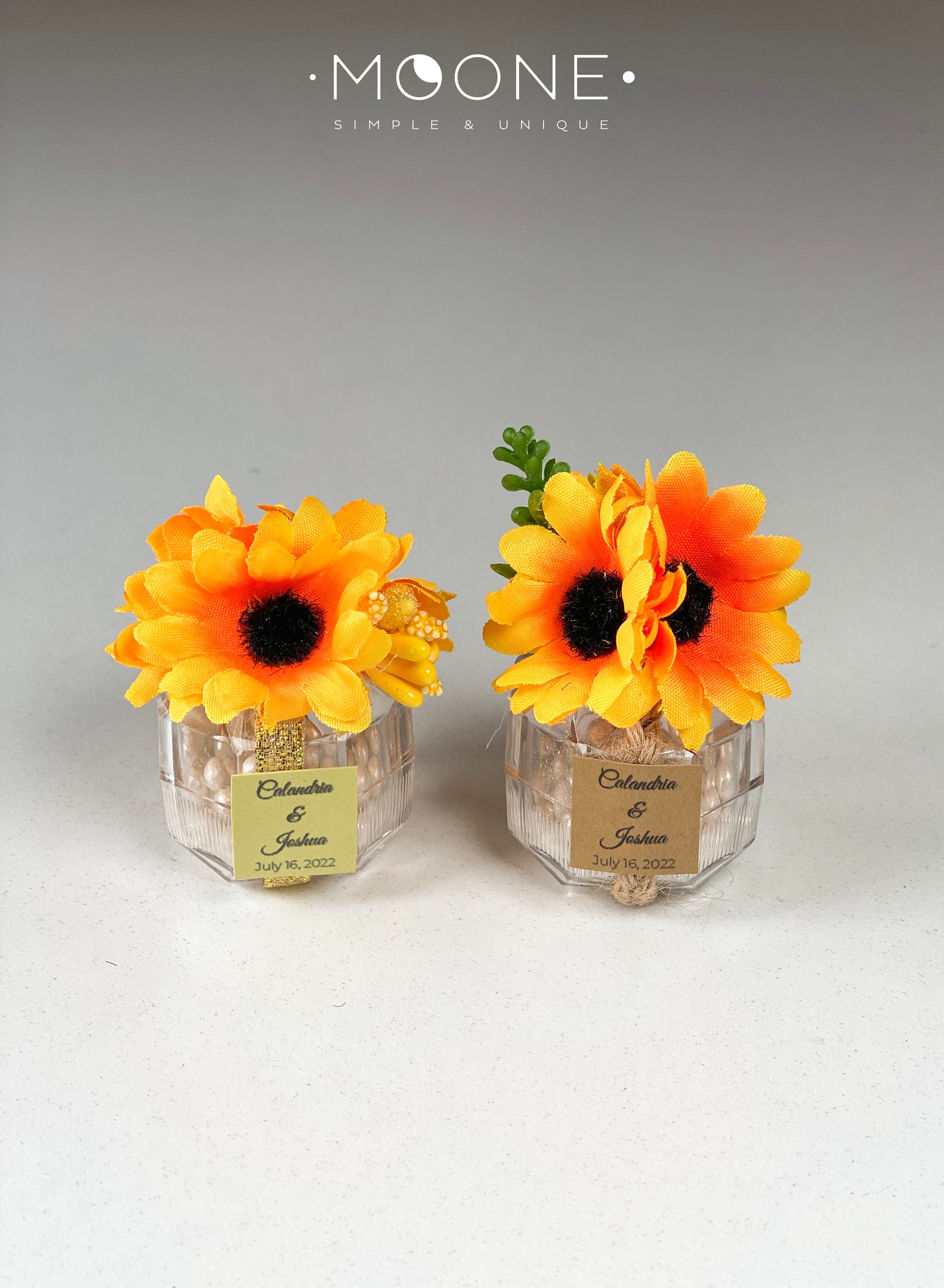 ponatia Vintage Sunflower Theme Wedding Flower Box Set for DIY Wedding  Bouquets Centerpieces Arrangements Party Baby Shower Home Decorations