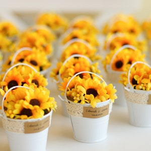 10pcs Sunflower Baby Shower Favors, Sunflower Wedding Favors, Sunflower Party Favor, Sunflower Decoration, Rustic Favors, Sunflower Birthday image 9