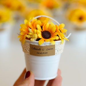 10pcs Sunflower Baby Shower Favors, Sunflower Wedding Favors, Sunflower Party Favor, Sunflower Decoration, Rustic Favors, Sunflower Birthday image 8