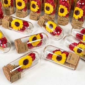 10pcs Sunflower Wedding, Favors for Guests, Sunflower Favors, Sunflower Birthday Party, Yellow Wedding, Rustic Favors, Sunflower Baby Shower image 3