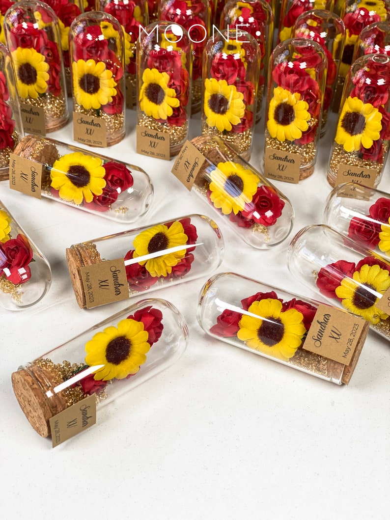 10pcs Sunflower Wedding, Favors for Guests, Sunflower Favors, Sunflower Birthday Party, Yellow Wedding, Rustic Favors, Sunflower Baby Shower image 3