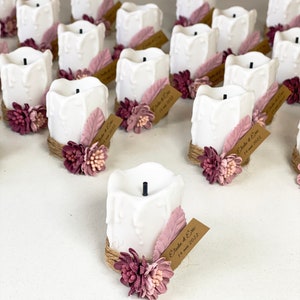 10pcs Wedding Favors for guests bulk, Candle Favors, Baptism Favor, Christening favors, Party Favors, Rustic Wedding Favors, Birthday Favors image 7