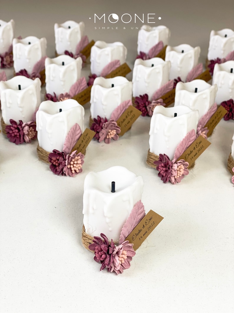 10pcs Wedding Favors for guests bulk, Candle Favors, Baptism Favor, Christening favors, Party Favors, Rustic Wedding Favors, Birthday Favors image 7