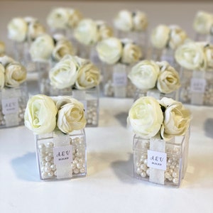 5pcs Wedding Favors for Guests, Wedding Favor Boxes, Cube, White Favors, Baby Shower Favors, Bridal Shower Favor, Birthday Favors, Sweet 16 image 4