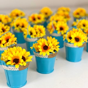 10pcs Sunflower Baby Shower Favors, Sunflower Wedding Favors, Sunflower Party Favor, Sunflower Decoration, Rustic Favors, Sunflower Birthday image 6