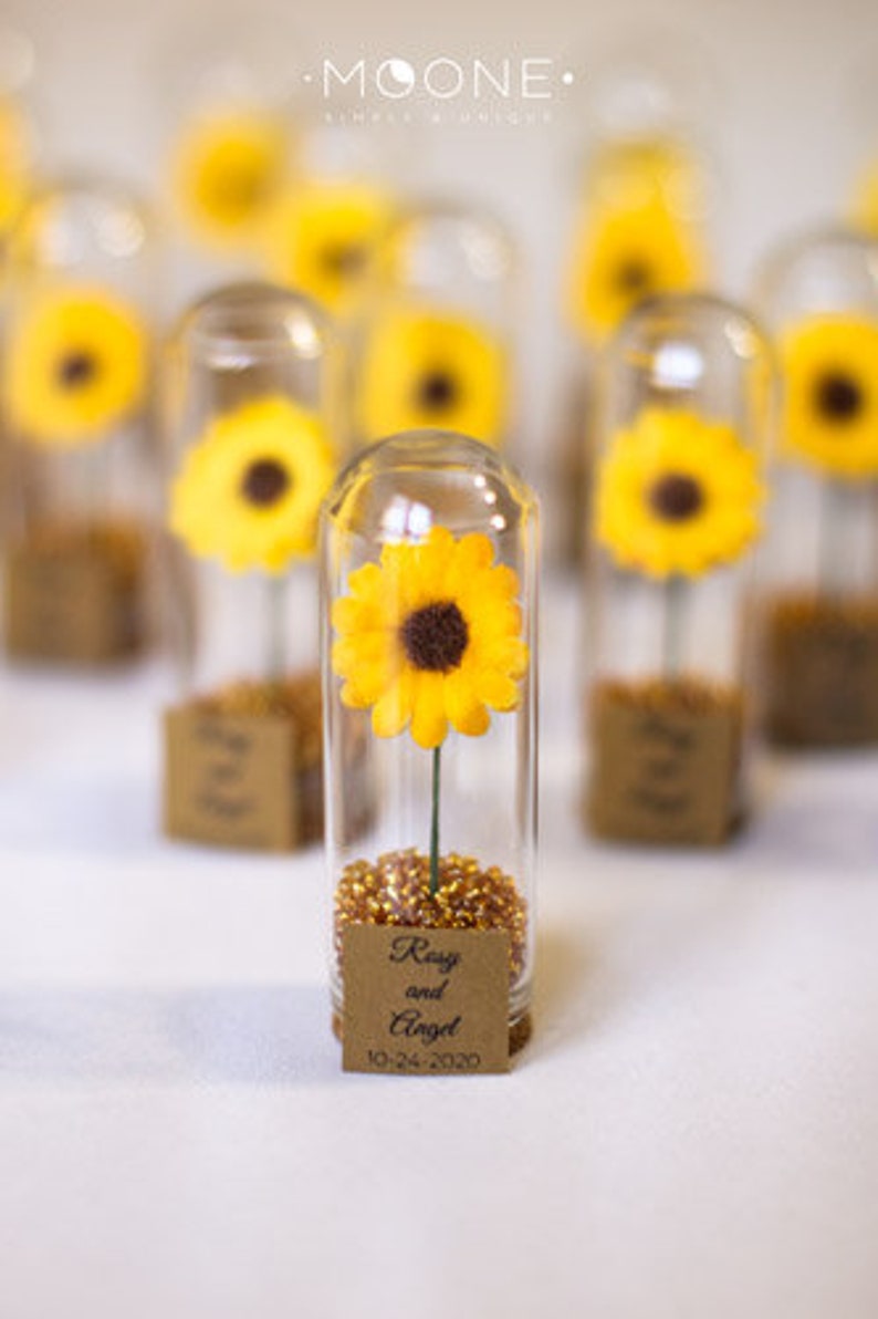 10pcs Sunflower Wedding Favors for Guests Sunflower Party