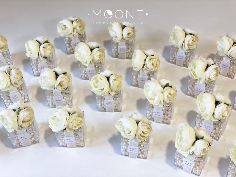 5pcs Wedding Favors for Guests, Wedding Favor Boxes, Cube, White Favors, Baby Shower Favors, Bridal Shower Favor, Birthday Favors, Sweet 16 image 6