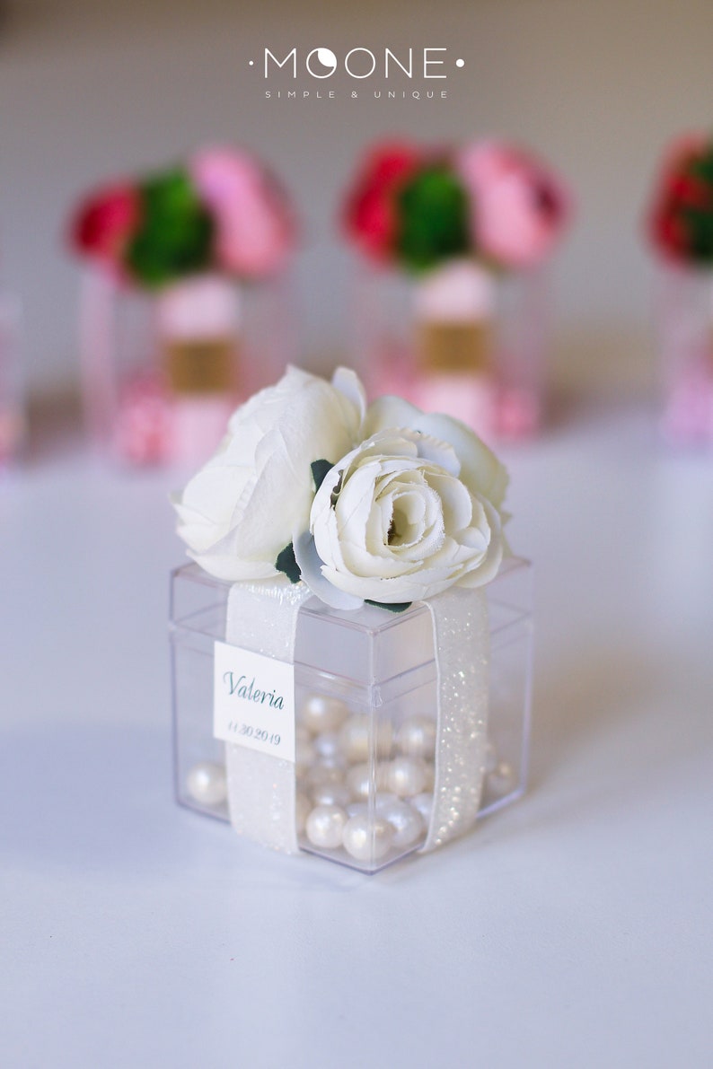 5pcs Wedding Favors for Guests, Wedding Favor Boxes, Cube, White Favors, Baby Shower Favors, Bridal Shower Favor, Birthday Favors, Sweet 16 image 8