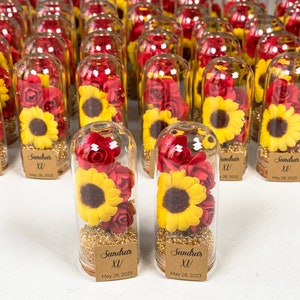 10pcs Sunflower Wedding, Favors for Guests, Sunflower Favors, Sunflower Birthday Party, Yellow Wedding, Rustic Favors, Sunflower Baby Shower image 7