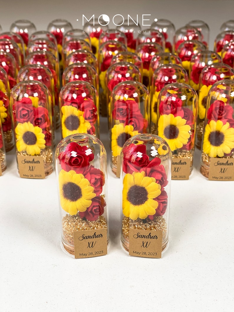 10pcs Sunflower Wedding, Favors for Guests, Sunflower Favors, Sunflower Birthday Party, Yellow Wedding, Rustic Favors, Sunflower Baby Shower image 7