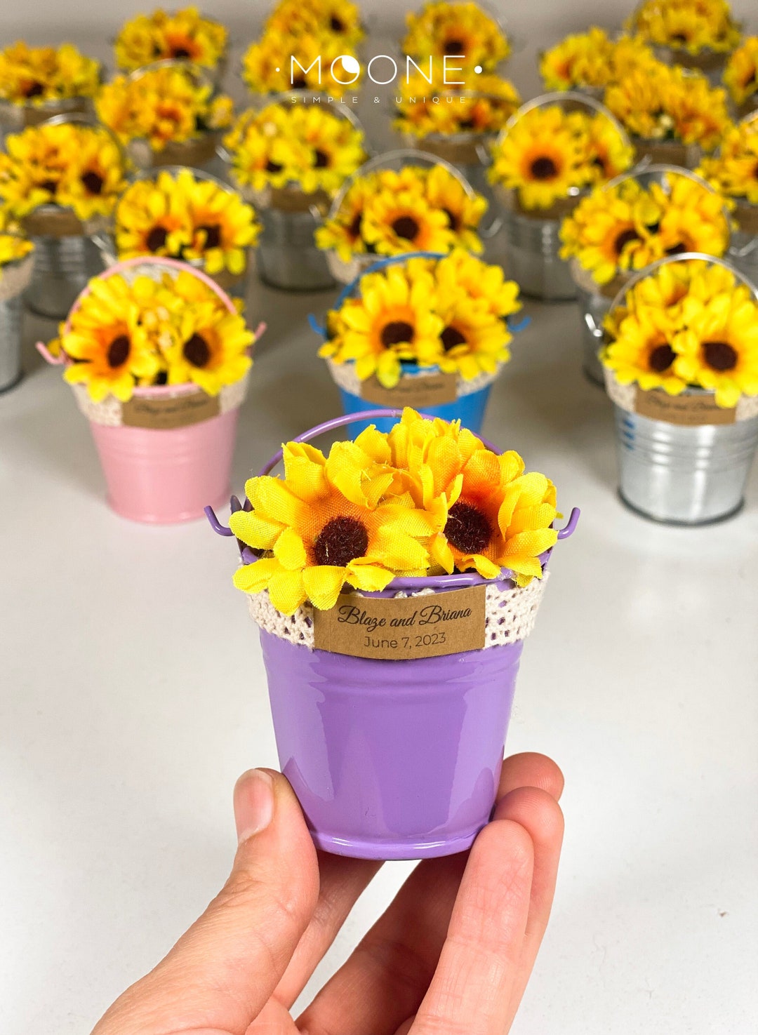 10pcs Sunflower Baby Shower Favors Sunflower Wedding Favors Etsy