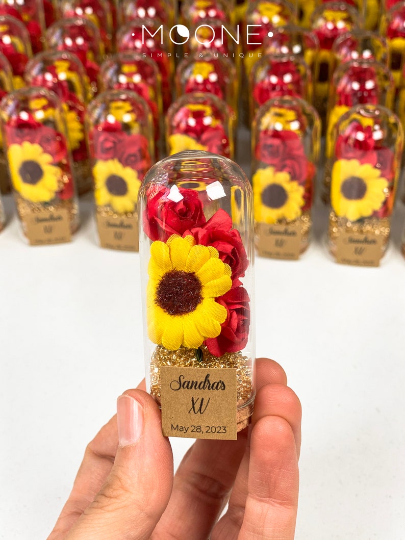 10pcs Sunflower Wedding, Favors for Guests, Sunflower Favors, Sunflower Birthday Party, Yellow Wedding, Rustic Favors, Sunflower Baby Shower image 5