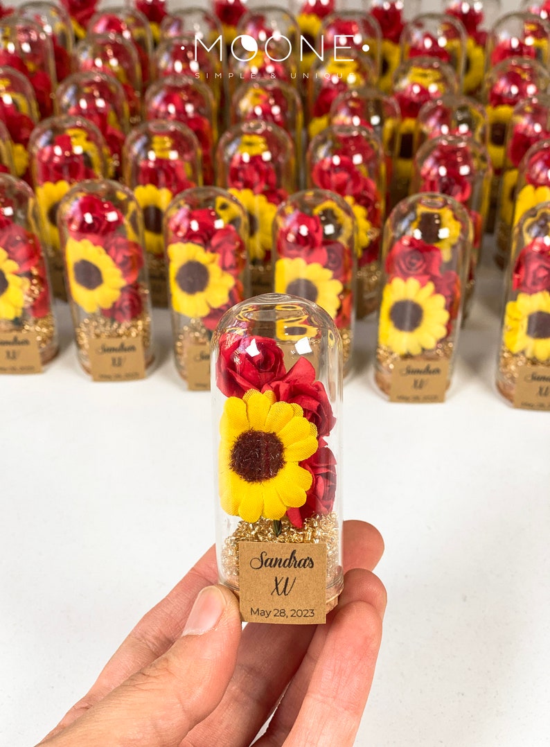 10pcs Sunflower Wedding, Favors for Guests, Sunflower Favors, Sunflower Birthday Party, Yellow Wedding, Rustic Favors, Sunflower Baby Shower image 4