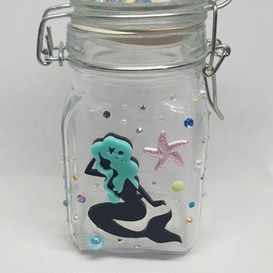 Under The Sea Mermaid Stash Jar | Glass Stash Mason Jar