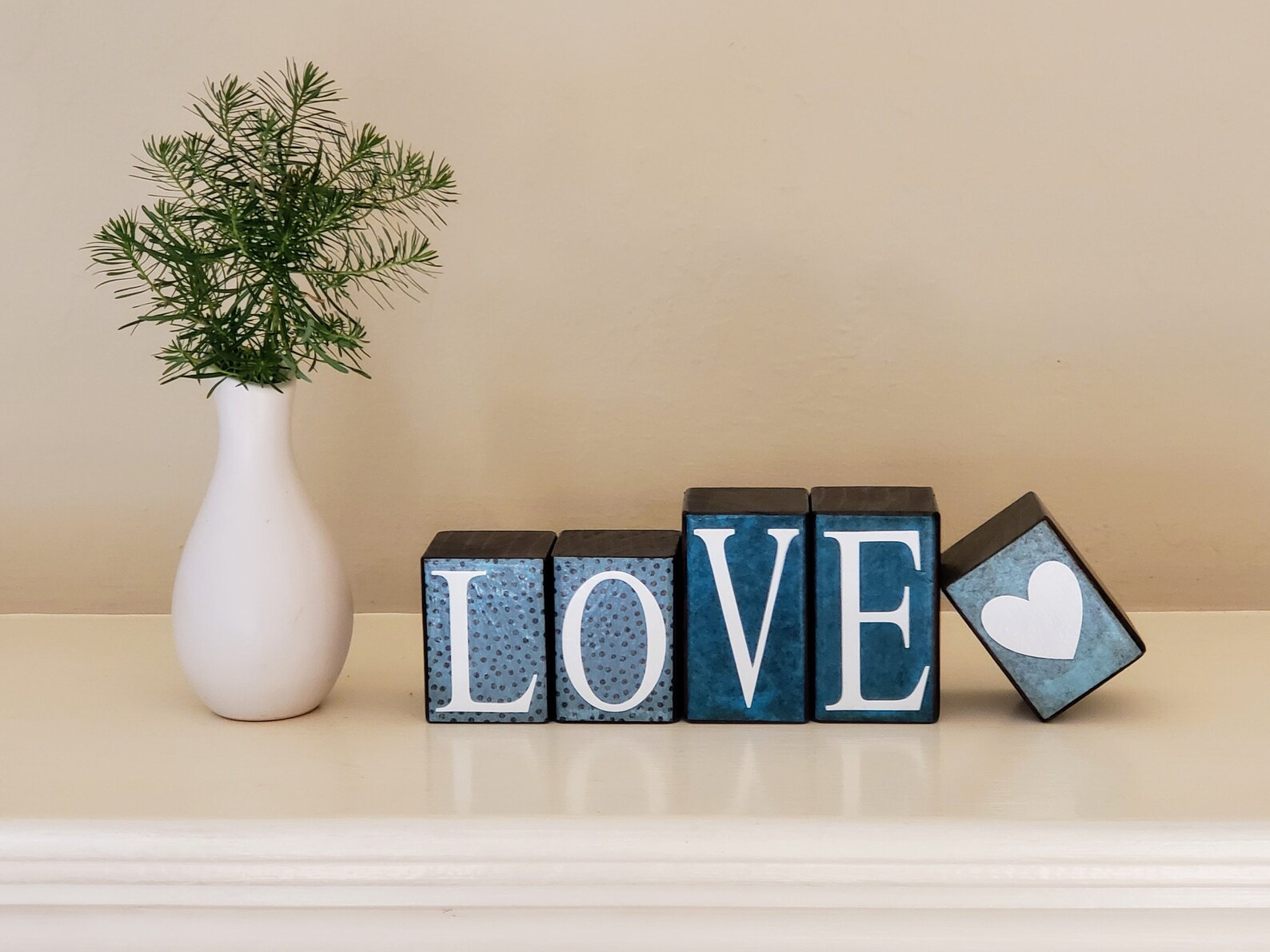 Talk Blocks Believe 9pc Wood Block Set Sign Decor Etsy