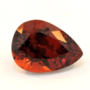 14.11 Carat Pear Shape Orange Spessartite Garnet image 1