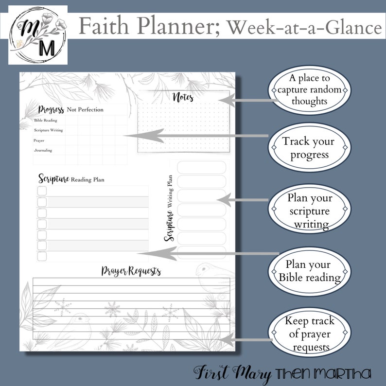 Personalized Weekly Planner With Scriptures