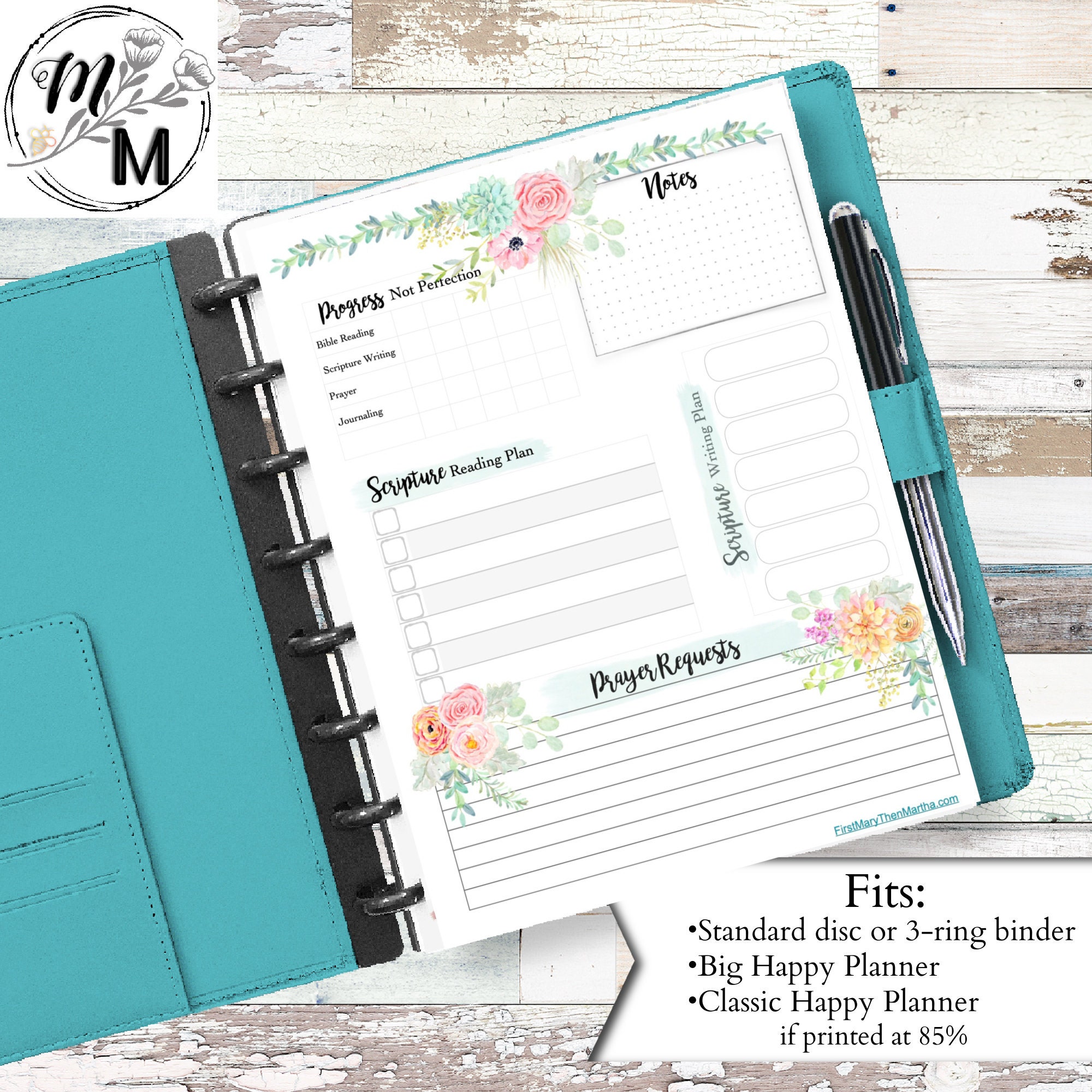 Weekly Faith Planner Page fits Big Happy Planner scripture Etsy