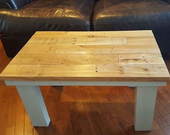 Handmade Rustic Coffee Table Reclaimed Wood, Repurposed Pallet Table