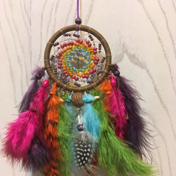 Car hanger dreamcatcher/dream catcher rear view mirror/car dreamcatcher/small dreamcatcher /colorful dreamcatcher/mini dreamcatcher/car gift