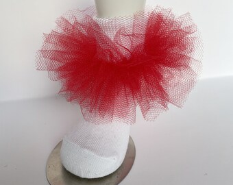 Red Rose Tulle Tutu Socks