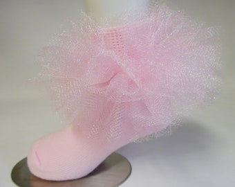 Aniya Rose Pink Tulle Tutu Socks