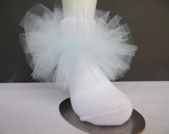 Baby Blue Tulle Tutu Socks