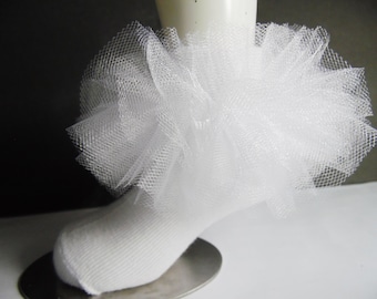 White Tulle Tutu Socks
