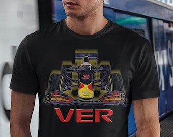 マックス・フェルスタッペン F1 Tシャツ：レッドブル・レーシング カーTシャツ