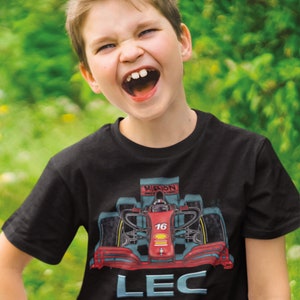 F1 Toddler Tee - Charles Leclrec Racing Design - Perfect Gift for Young Formula One Fans - Comfy Kids Racing Spirit Shirt