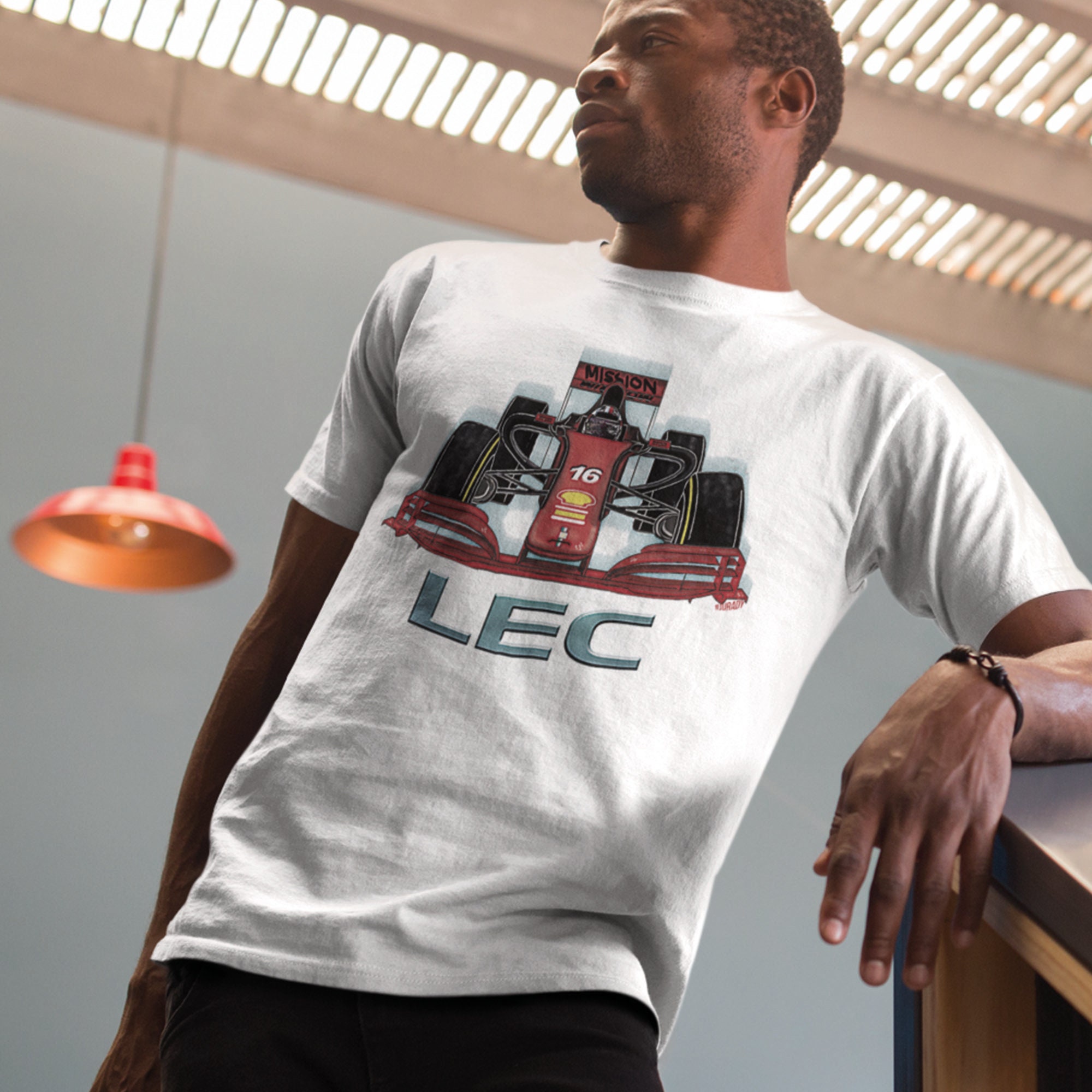 Charles Leclerc Formula One Motorsport Ferrari F1 Car Tshirt Etsy