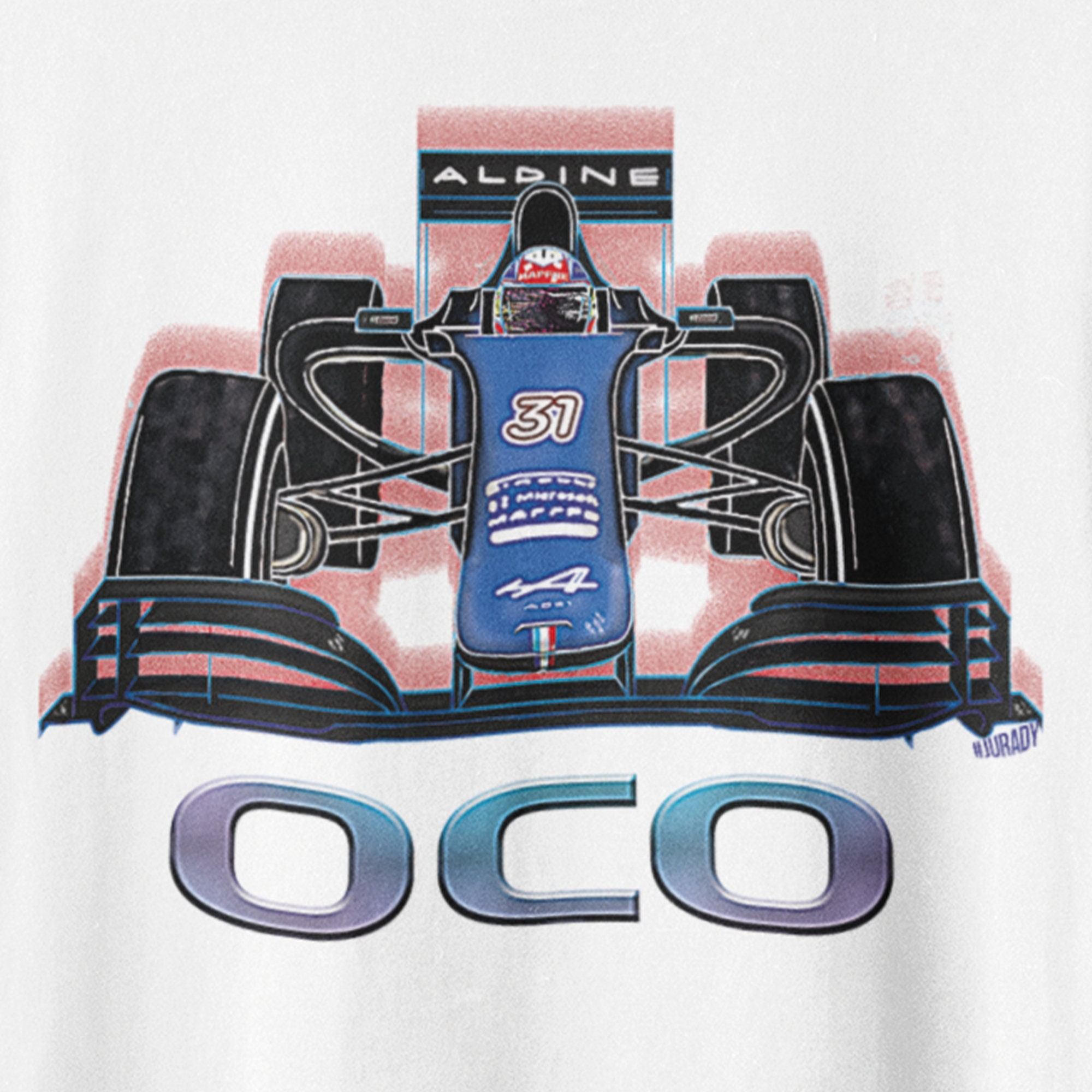 Esteban Ocon Alpine Shirt / Formula 1 Merch / Renault F1 Racing Car 31 / Unique and Exclusive Fan Gift T-Shirt Design