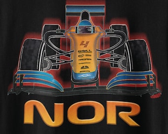 Lando Norris F1 T-Shirt - Racing Apparel for Formula 1 Fans - Men's Graphic Tee for Sports Enthusiasts