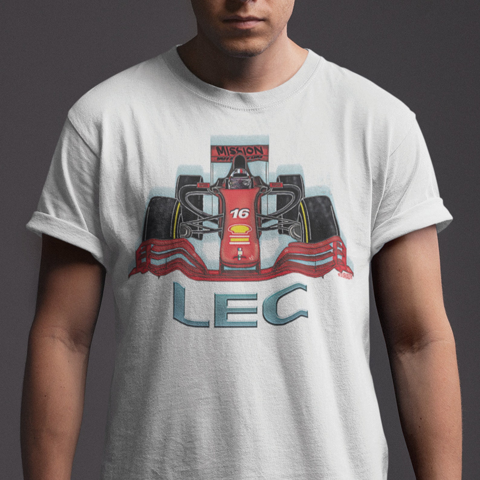 Charles Leclerc Formula One Motorsport Ferrari F1 Car Tshirt Etsy