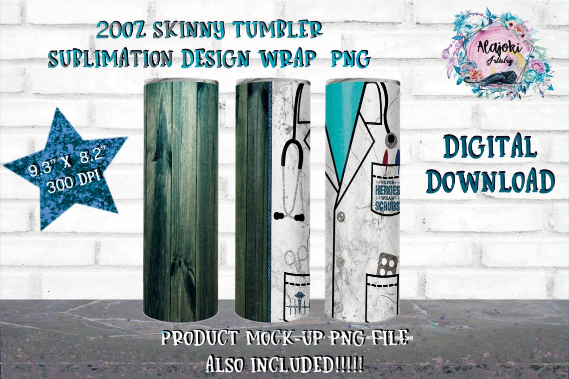 Download HealthCare 20oz Skinny Tumbler Sublimation Design Bundle ...