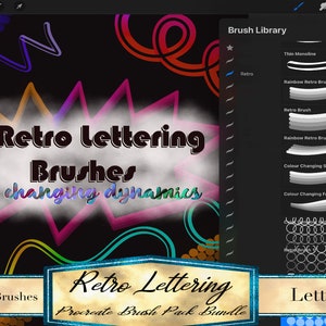 Retro | Procreate Lettering Brushes Bundle