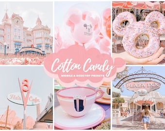 20 PINK Theme Park Lightroom Presets | Cotton Candy Presets |  Pink Pastel Blogger Filters | Dreamy Presets | Light Airy | Pastel Filter