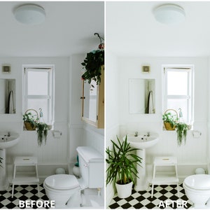 20 Lightroom-voorinstellingen Schoon interieur Binnenhuis Helderwitte interieurvoorinstellingen Levensstijl Schone, lichte ruimtes Filter Vastgoed afbeelding 5