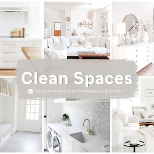 20 Lightroom Presets Clean Interior Indoor Home Bright White Interior Presets Lifestyle Clean Bright Spaces Filter Immobilien Bild 1