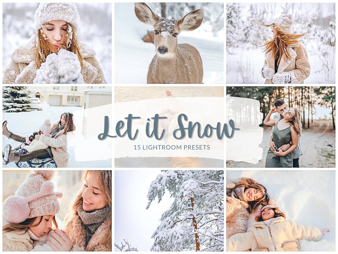 15 Lightroom Presets Let It Snow Snowy Christmas Presets Instagram