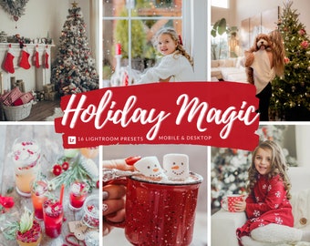 16 Christmas Lightroom Presets | Christmas Presets | Mobile & Desktop Photo Presets | Instagram Insta Filter | Bright Christmas Preset