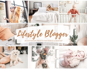 20 préréglages de style de vie d'influenceur Lightroom | Filtres prédéfinis pour les blogueurs | Filtre propre et lumineux | Entreprise, Blog, Maman, Maternité de bébé Preset