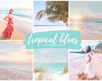 20 Lightroom Mobile Presets TROPICAL BLUES| Strandurlaub Filter | Tropical Blue Water Preset | Hawaii | Travel Beach Filter