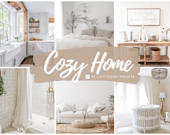 20 Lightroom Presets Indoor Home Interior | Real Estate Filters | Organic Boho Cozy Home Preset | Lifestyle Clean Bright Filter Indoor