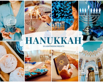 15 HANUKKAH Lightroom Presets | Jewish Celebration Preset | Passover | Mobile & Desktop Photo Presets | Festival of Lights