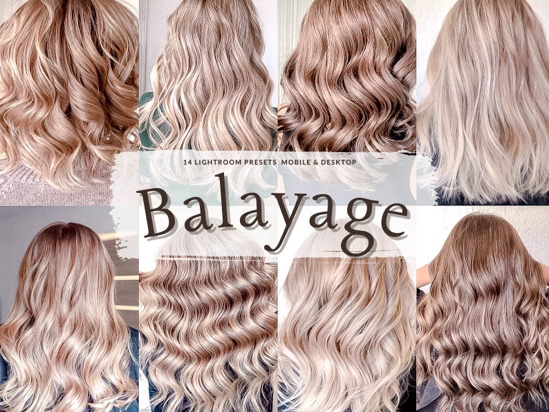 14 HAIR BALAYAGE Lightroom Presets Hair Salon Filters Hair Stylist Presets Hair Style Filter Hair Preset Beauty Presets Instagram image 1