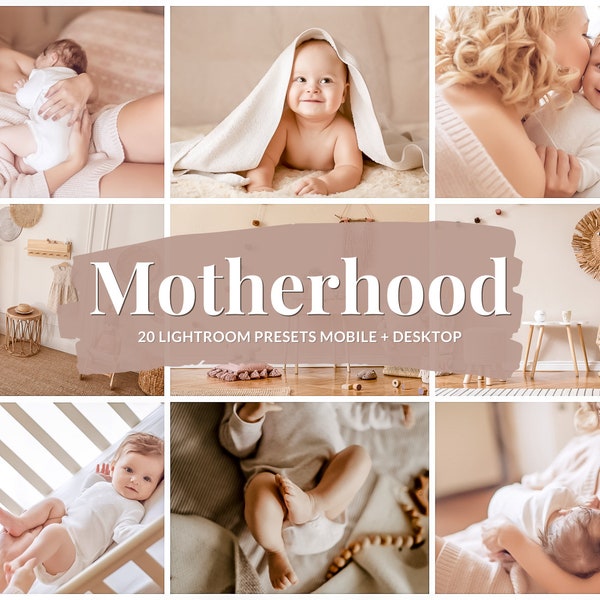 20 MOTHERHOOD Lightroom Presets | Baby Presets | Sahnefilter reinigen | Mama und Baby Presets | Family Lifestyle Filter