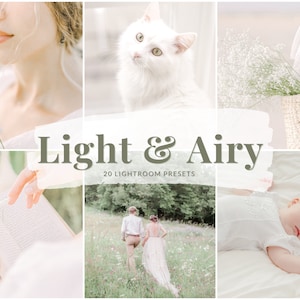 20 Light and Airy Lightroom Presets | Instagram Insta Filter | Mobile & Desktop Photo Preset | Bright Clean Preset