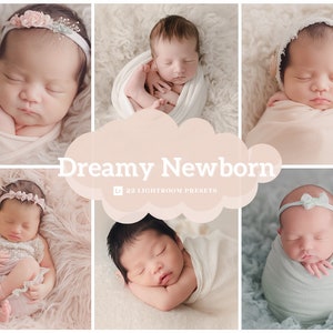 22 NEWBORN Lightroom Presets | Dreamy Light Airy Preset | Creamy Newborn Presets | Newborn Filter | Newborn Baby Skin