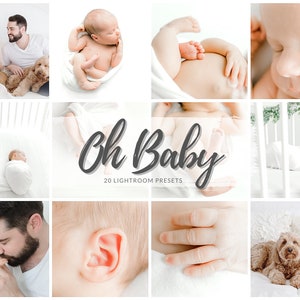 20 NEWBORN BABY Lightroom Presets |  Light Airy Preset | Clean Bright Newborn Baby Presets | Natural Newborn Filter | Newborn Baby Skin